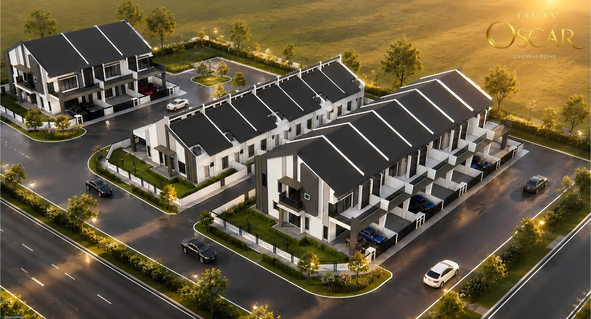 Aerial view of Taman Oscar link houses